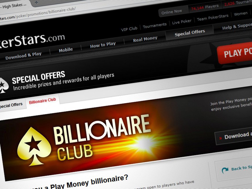 PokerStars' Billionaire Club: Play Money VIP Benefits