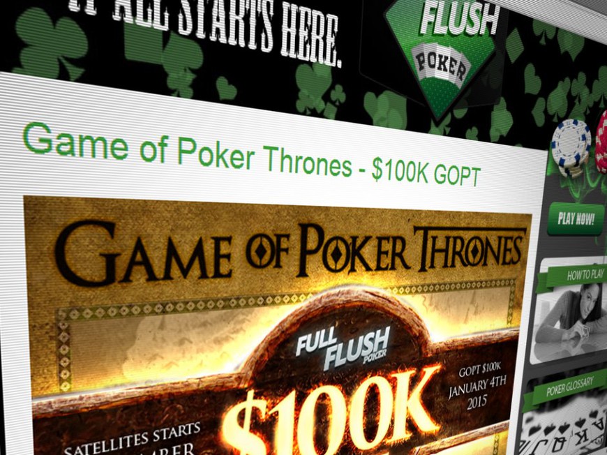Full Flush Poker Taps Popular Culture with "Game of Poker Thrones" Promo