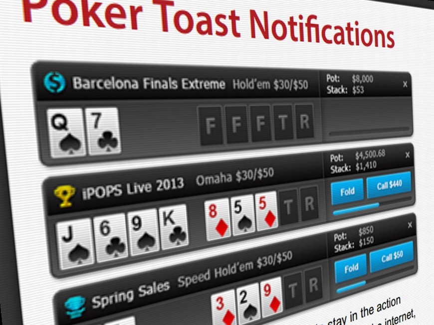 iPoker Innovates with New "Toast" Notifications