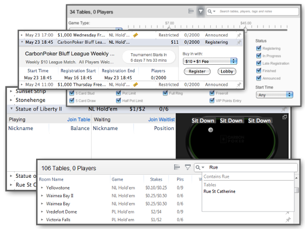 New version six of Carbon Poker's client brings new lobby and seat selection features. New version six of Carbon Poker's client brings new lobby and seat selection features.
