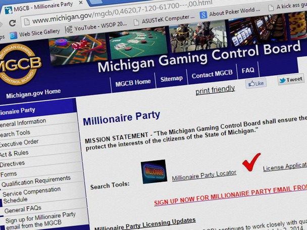 Days after the Michigan Gaming Control Board (MGCB) announced the success of issuing 161 “millionaire party” charity poker tournament licenses, a lawsuit has been filed opposing the emergency rules under which the licenses were issued. Days after the Michigan Gaming Control Board (MGCB) announced the success of issuing 161 “millionaire party” charity poker tournament licenses, a lawsuit has been filed opposing the emergency rules under which the licenses were issued.