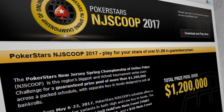 PokerStars has revealed the details for this year's New Jersey Spring Championship of Online Poker (NJSCOOP), scheduling more events and the biggest guaranteed prize pool ever seen in the New Jersey online poker market. PokerStars has revealed the details for this year's New Jersey Spring Championship of Online Poker (NJSCOOP), scheduling more events and the biggest guaranteed prize pool ever seen in the New Jersey online poker market.