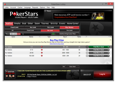 Play Money Chips Purchase Comes to PokerStars Client