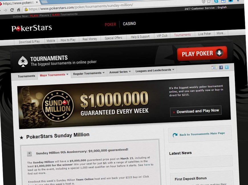 PokerStars Breaks $10 Million for 9th Anniversary Sunday Million