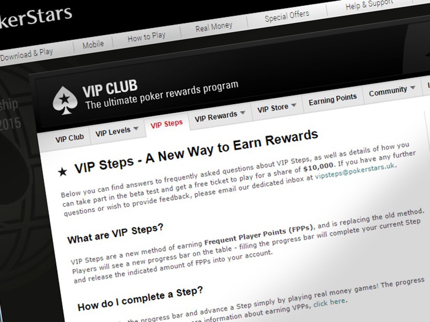 PokerStars Trials New VIP "Steps" System