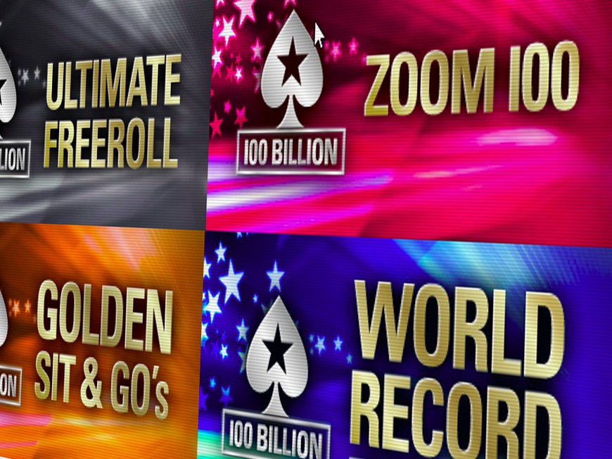 PokerStars 100bn Promo Unveiled: $1m Freeroll, $1m Zoom Tourney, Golden SNGs