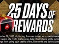 Santa Came Early to US Online Casinos: PokerStars 25 Days of Rewards