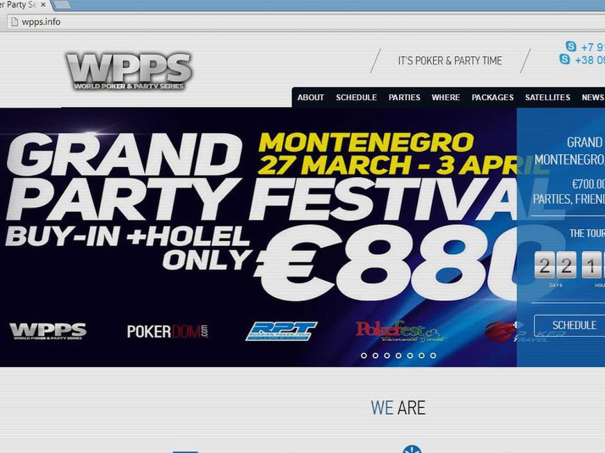 First World Poker & Party Series Launches in Montenegro