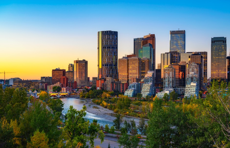 Depiction of Calgary, Alberta skyline