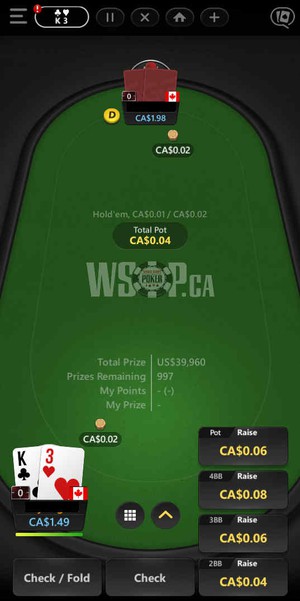 WSOP Ontario mobile app