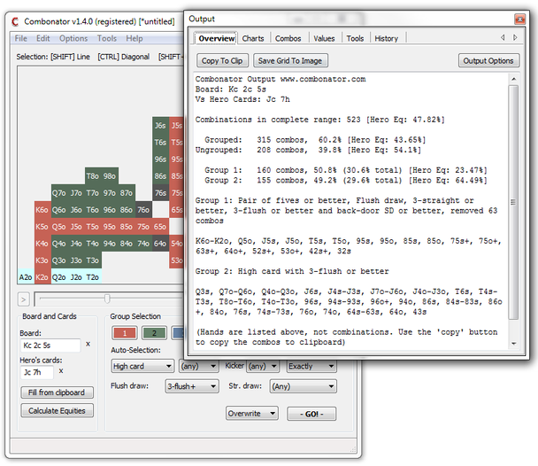 Range analysis in The Combonator