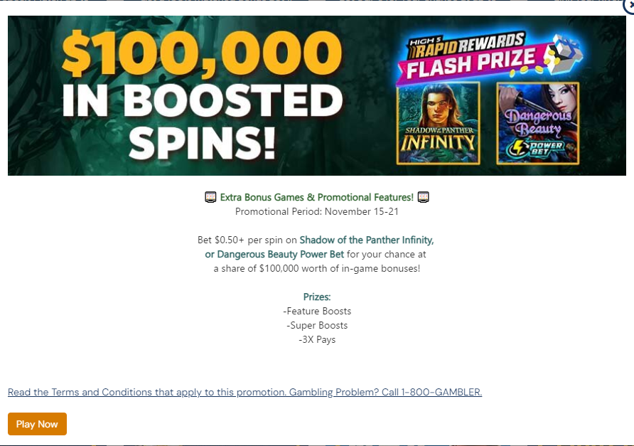 BetRivers Casino Promo High5 Rapid Rewards