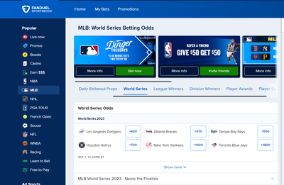 FanDuel Sportsbook MLB Betting