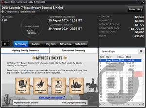 PartyPoker Mystery Bounty Tourney Lobby