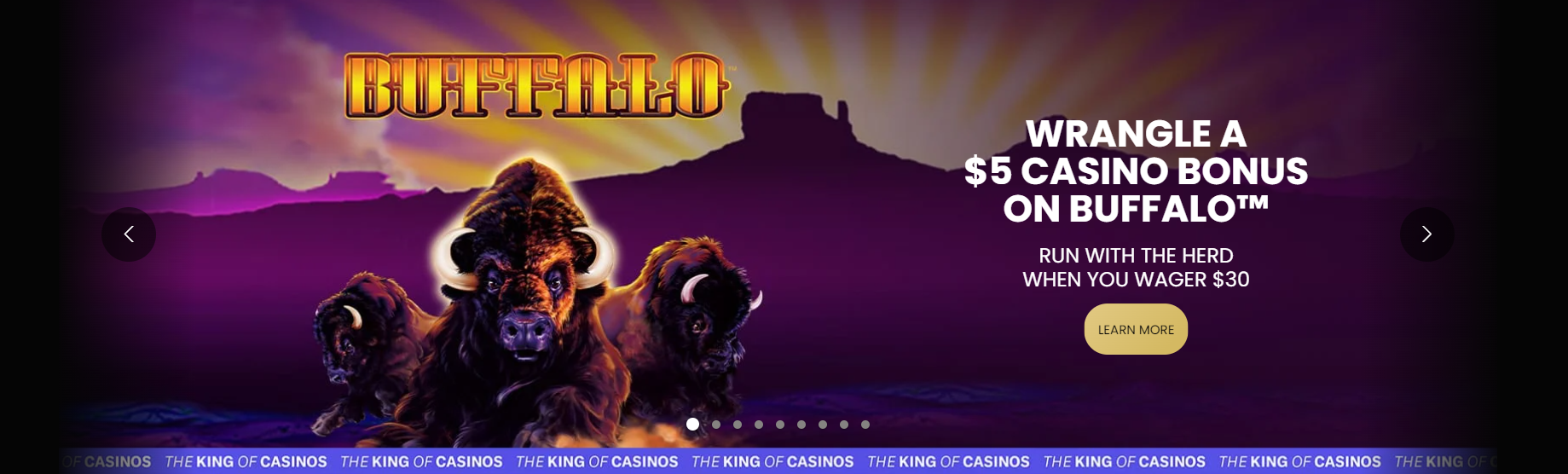 Buffalo Slot $5 Casino Bonus  BetMGM PA