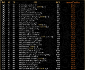GGPoker WSOP Online 2023 Bracelet Schedule