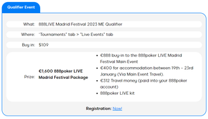 888poker LIVE Madrid Main Event Qualifiers