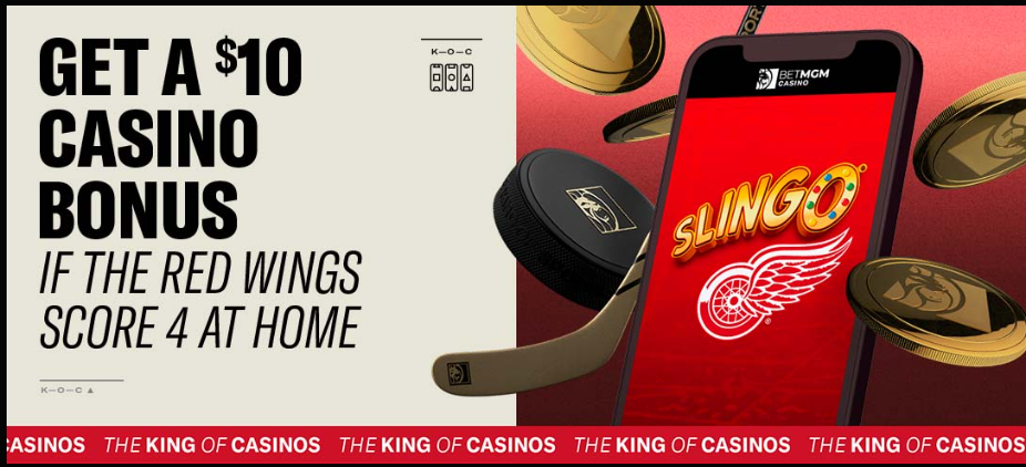 BetMGM Casino Detroit Red Wings Bonus