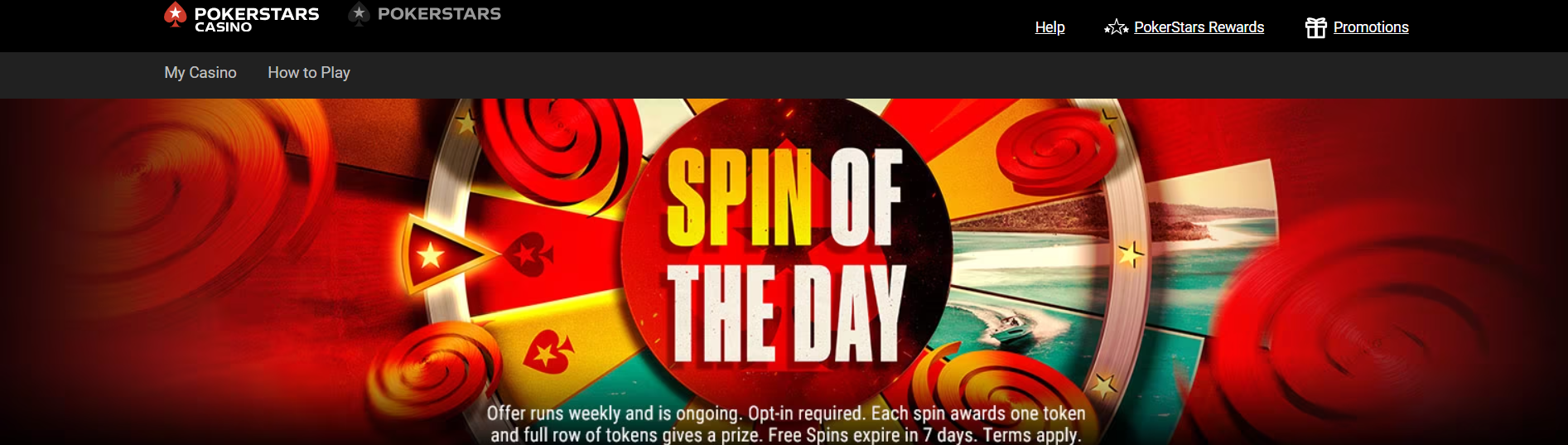 Free Spin of the Day at PokerStars Casino PA