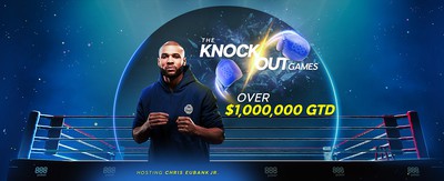 promo image for 888poker's Knockout Games Series, featuring boxer Chris Eubank Jr who is hosting. 888poker's popular bounty format online poker tournament the Knockout Series made its long-awaited return after a two year break, with over $1M guaranteed
