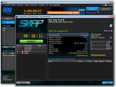 888poker's Snap Emerges from Beta Testing