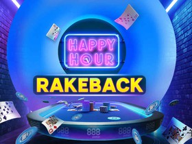 Happy Hour Rakeback Promo Returns to 888poker This Week
