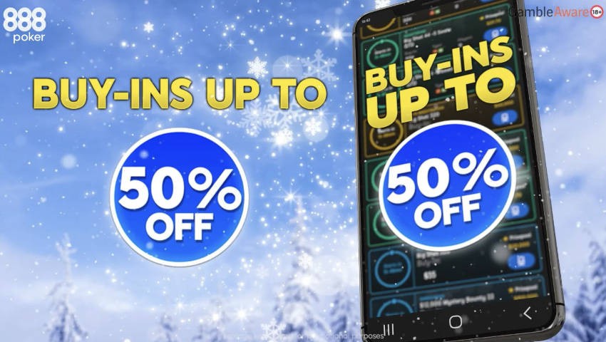 888poker Brings a Week-Long Happy Holidays Sale: All Big Events on Offer at a 50% Discount