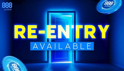 888poker Replaces Old Rebuy Mechanism in MTTs with Re-Entry Feature - 888poker switches from rebuy to re-entry tournaments, offering players more freedom during late registration. The change comes amid The Festival Online. 888poker Re-Entry Tournament Feature