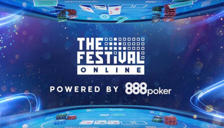 promo image for The Festival Online -- a brand new online poker series hosted by The Festival Live and PokerListings and powered by 888poker.