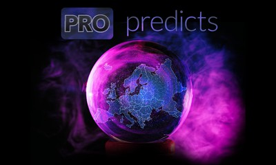 crystal ball on dark background with purple smoke. inside the crystal ball is the outline of Europe. Above is the logo for PRO Predicts, the series where our industry experts predict what 2022 has in store for online poker in the European markets.