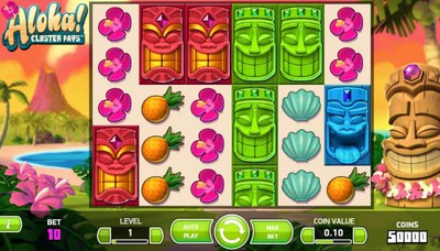 Aloha! Cluster Pays online casino slot game