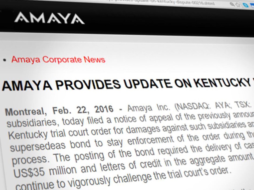 Amaya in Dispute with Former PokerStars Owners Over $300 Million in Escrow