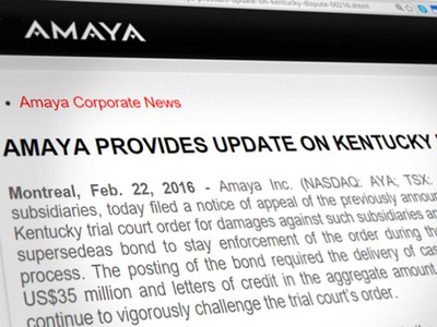Amaya in Dispute with Former PokerStars Owners Over $300 Million in Escrow