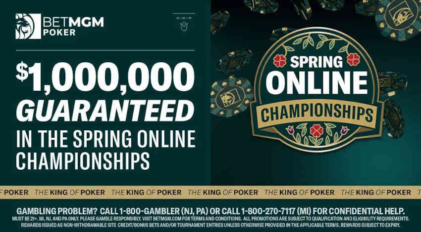 Spring Championship at BetMGM Poker Wraps Up With $3.1M in Prizes Awarded