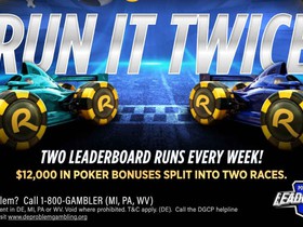 BetRivers Poker Brings Out Run It Twice Leaderboards with $12,000 in Weekly Prizes