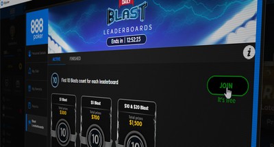888 is Giving Away $5000 Every Day in New Blast Leaderboards Promo