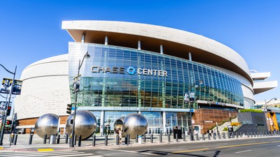 Home of the Golden State Warriors, the Chase Center arena in the Mission Bay District; the Seeing Spheres art installation can be seen in the foreground. NBA Opening Night: Predictions for Western Conference Clashes