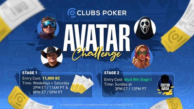 This Week at Clubs Poker: Win Your Free Custom Avatar!