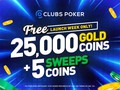 Clubs Poker Welcomes New Players With Free 5 Sweeps Coins Offer