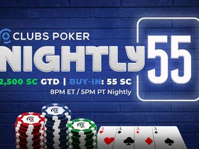 Follow Pokerfuse on Bluesky to Win a Clubs Poker SC 55 Nightly Ticket