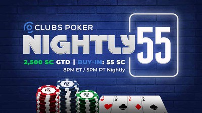 Follow Pokerfuse on Bluesky to Enter to Win a Clubs Poker SC 55 Nightly Ticket