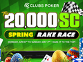 Clubs Poker Is Giving Away 20,000 SC via Spring Rake Race