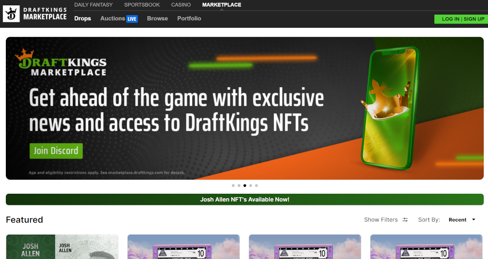 Draftkings Market Place Tutorial (NFT Drops! 