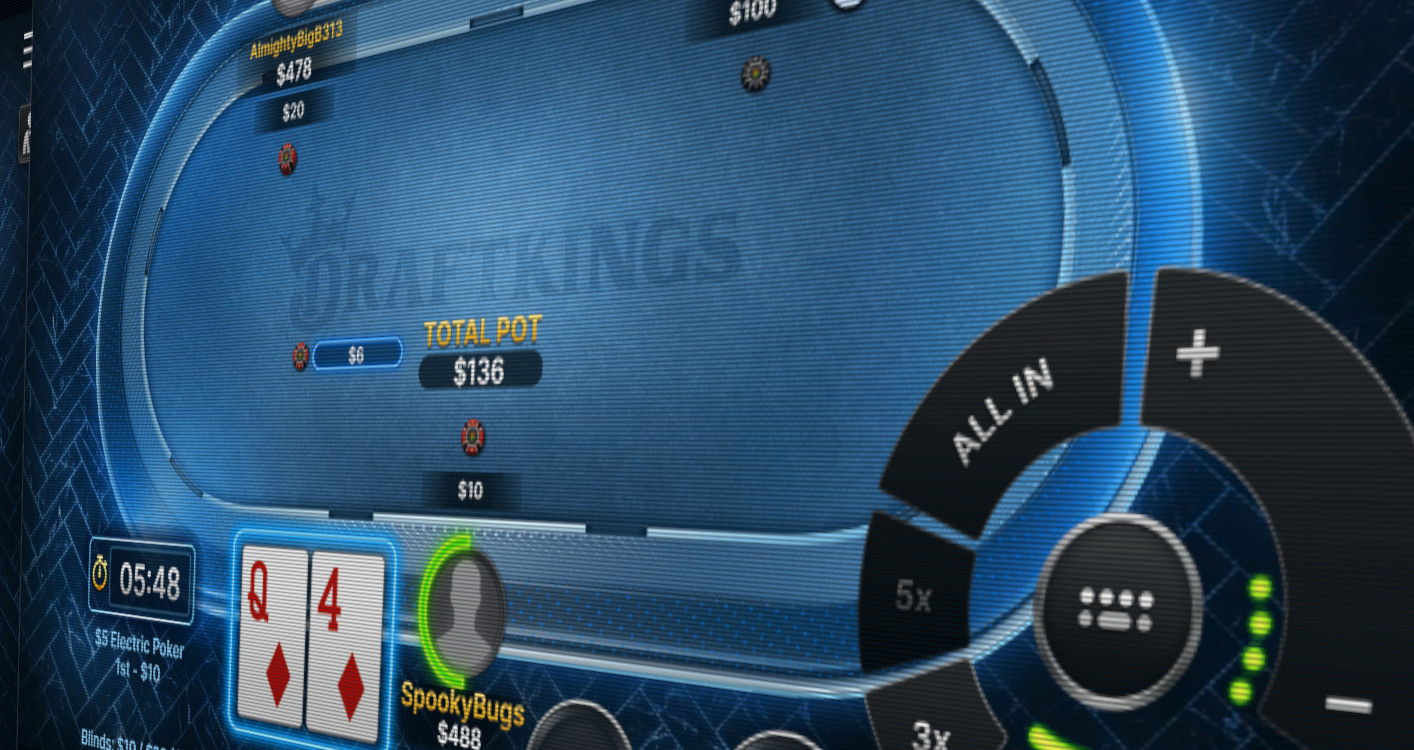 DraftKings Poker Combined Liquidity Across Three States, But What Does It Mean for Electric Poker?