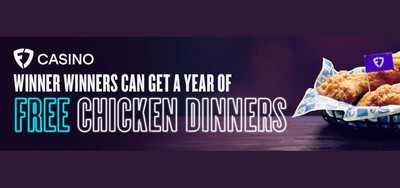 Winners Really Get Chicken Dinners at FanDuel Casino! FanDuel Casino's chicken dinner giveaway image.