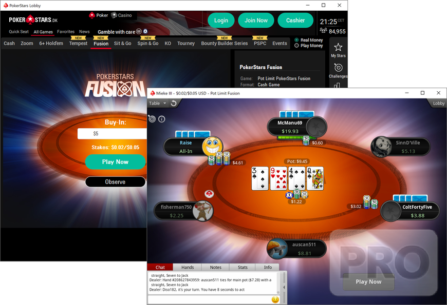 PokerStars Revives Fusion, Hints at Six-Card Omaha Debut