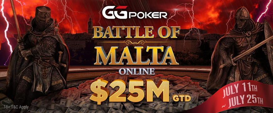 $25 Million Guaranteed in GGPoker's Second Online Battle of Malta