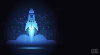 a rocket with the GGpoker logo is seen blasting off. behind it are numerical graphs and data. GGPoker's Cash Game Traffic Surges to Record Highs