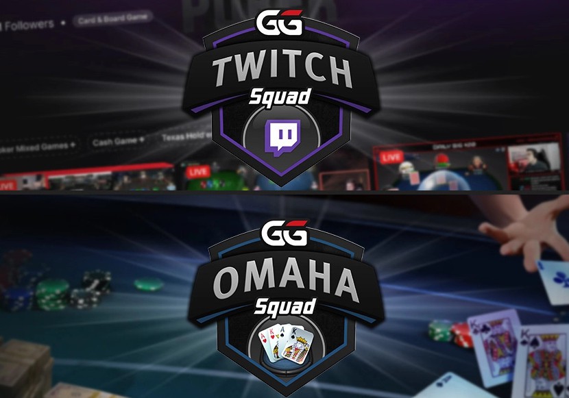 Logos for the GGPoker TwitchSquad and OmahaSquad on the GG Poker Website.. There is a new look for the GGPoker ambassadors page with the introduction of GGTeam, GGTwitchSquad, and GGOmahaSquad.