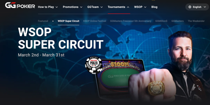 GGPoker Launches WSOP Super Circuit With 18 Events & $2M Road to Vegas